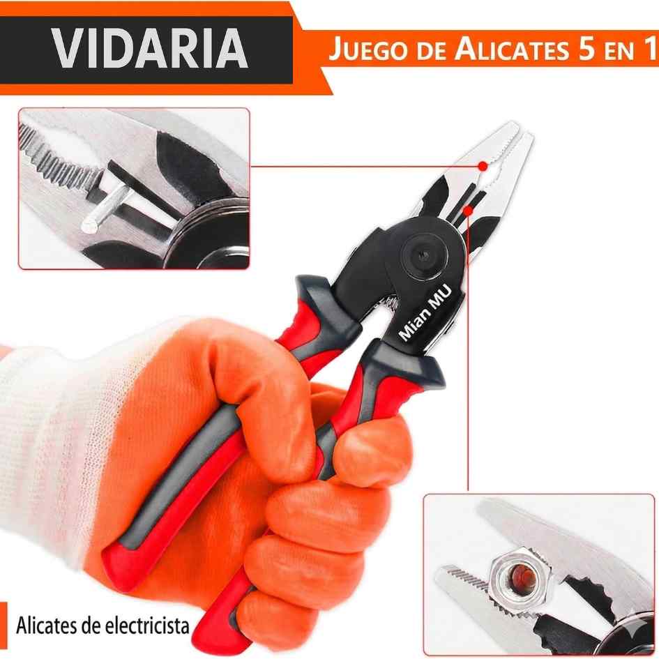 STAHLMANN® - Juego De Alicates 5 En 1 intercambiable