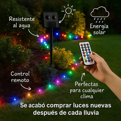 LUCES SOLARES NAVIDEÑAS 2X1 - 20M Y 200 BOMBILLOS EN TOTAL