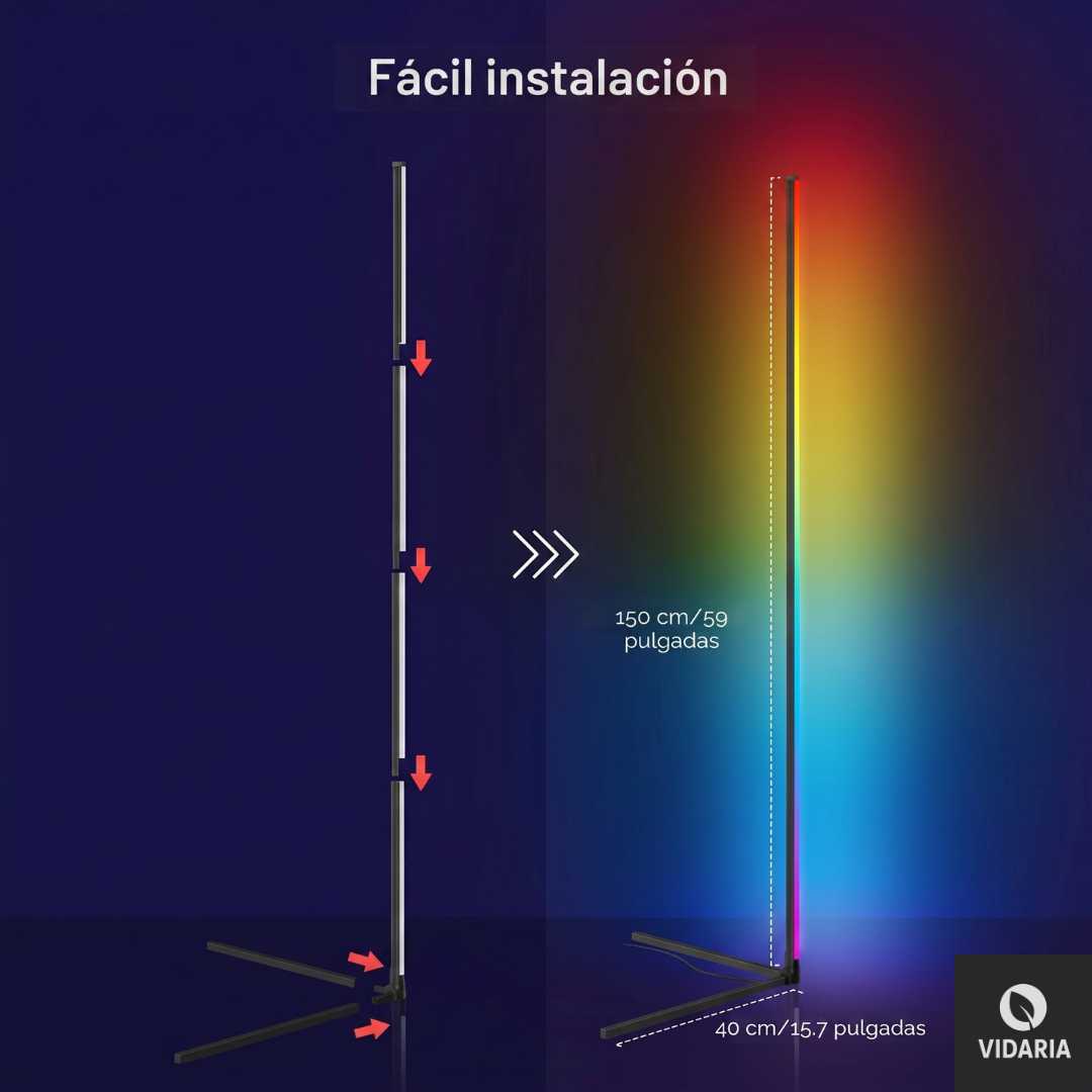 Aura Glow® Lámpara de Esquina RGB 6000 lumens ✨