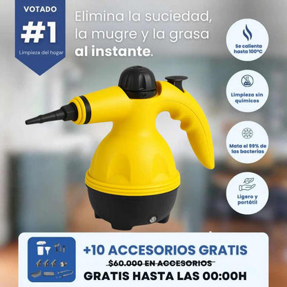 VaporixPro® - Limpiador desinfectante a vapor 10 en 1