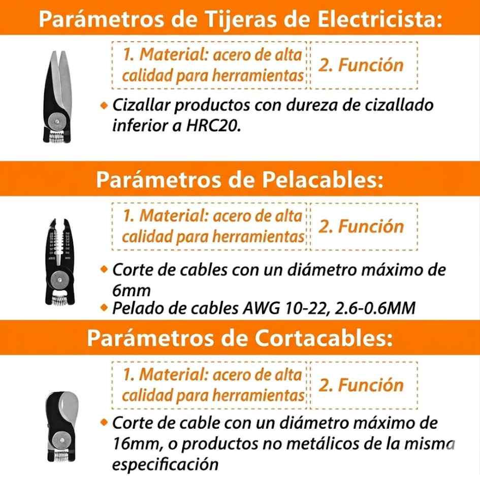 STAHLMANN® - Juego De Alicates 5 En 1 intercambiable