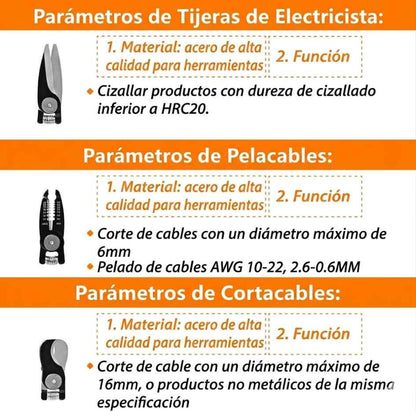 STAHLMANN® - Juego De Alicates 5 En 1 intercambiable