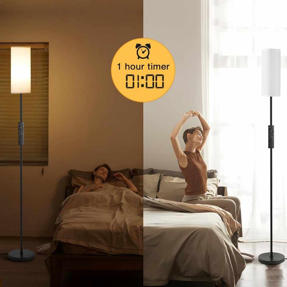ATIKUS® LÁMPARA DE PIE INTELIGENTE - Alexa, Google Home y Siri.