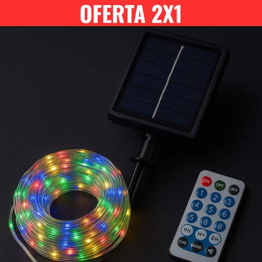 LUCES SOLARES NAVIDEÑAS 2X1 - 20M Y 200 BOMBILLOS EN TOTAL