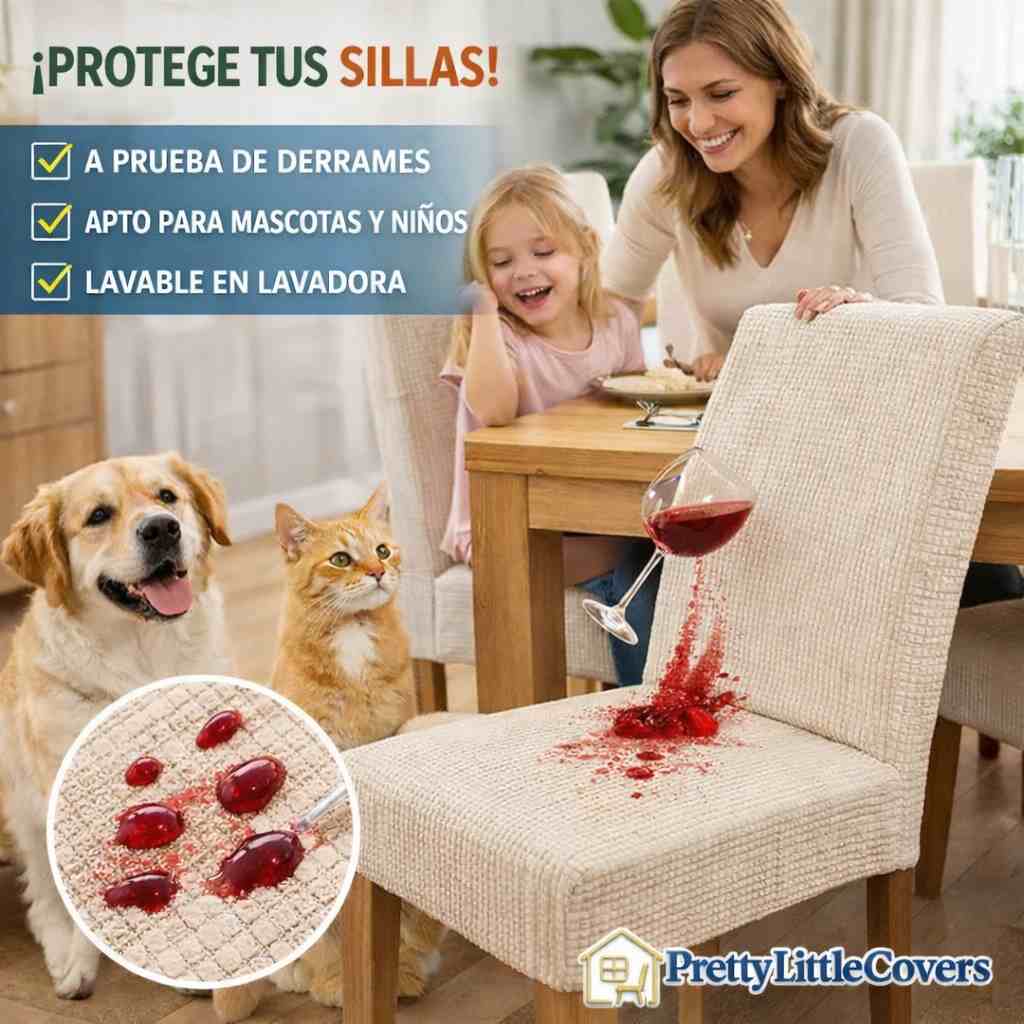 PrettyGuard™: ¡sillas limpias, protegidas y como nuevas! +2 FORROS GRATIS