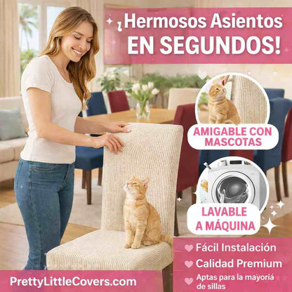 PrettyGuard™: ¡sillas limpias, protegidas y como nuevas! +2 FORROS GRATIS