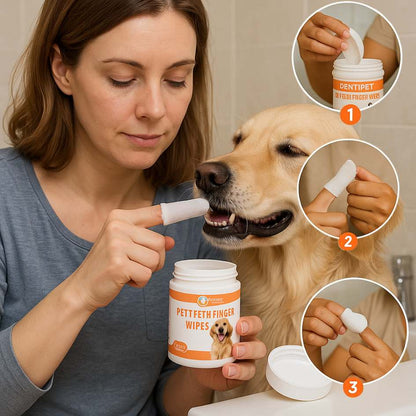 PetTeeth® - Toallitas de higiene dental para mascotas
