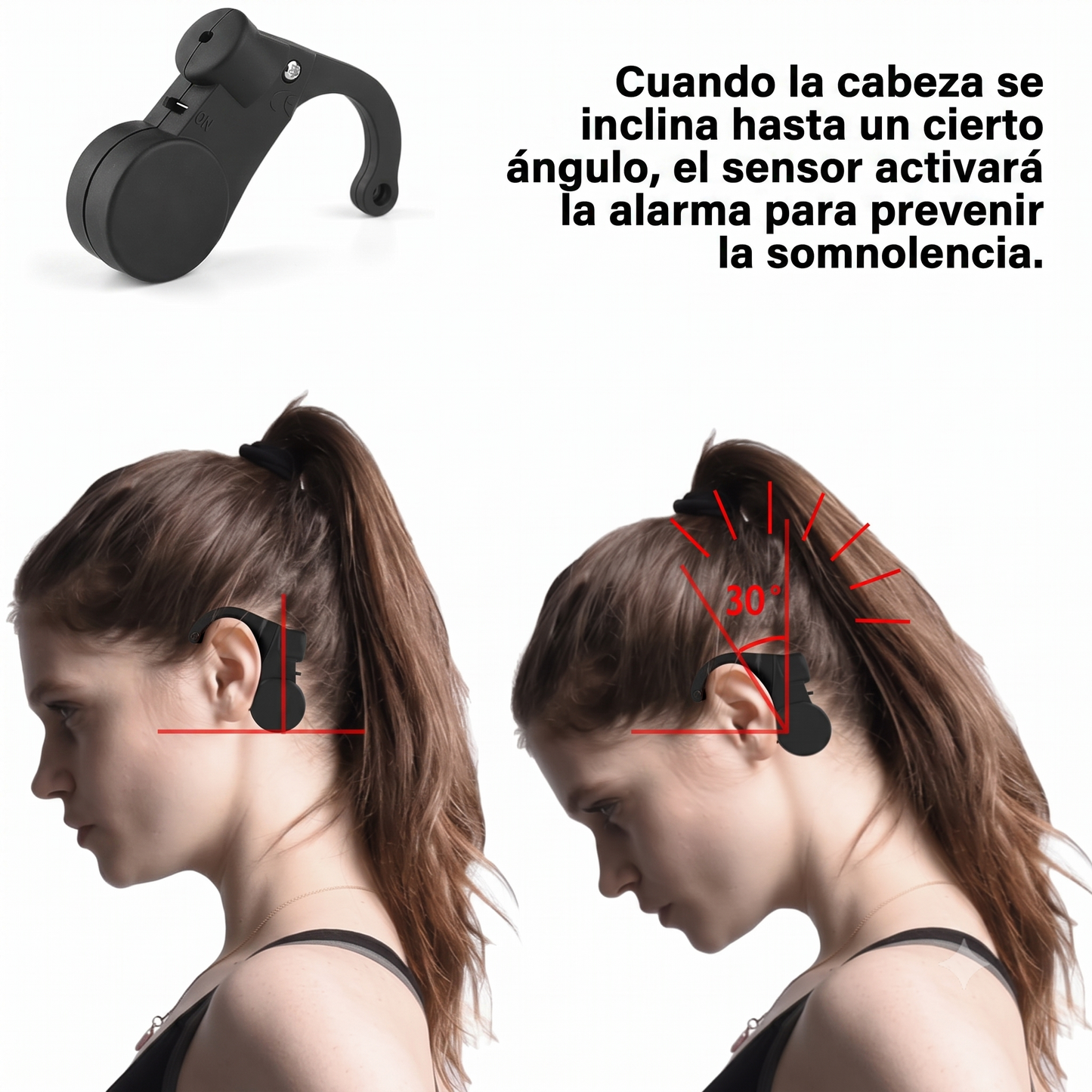 DriveAlert™ - uxcell Recordatorio de conducción con alarma antisueño de alerta de vibración