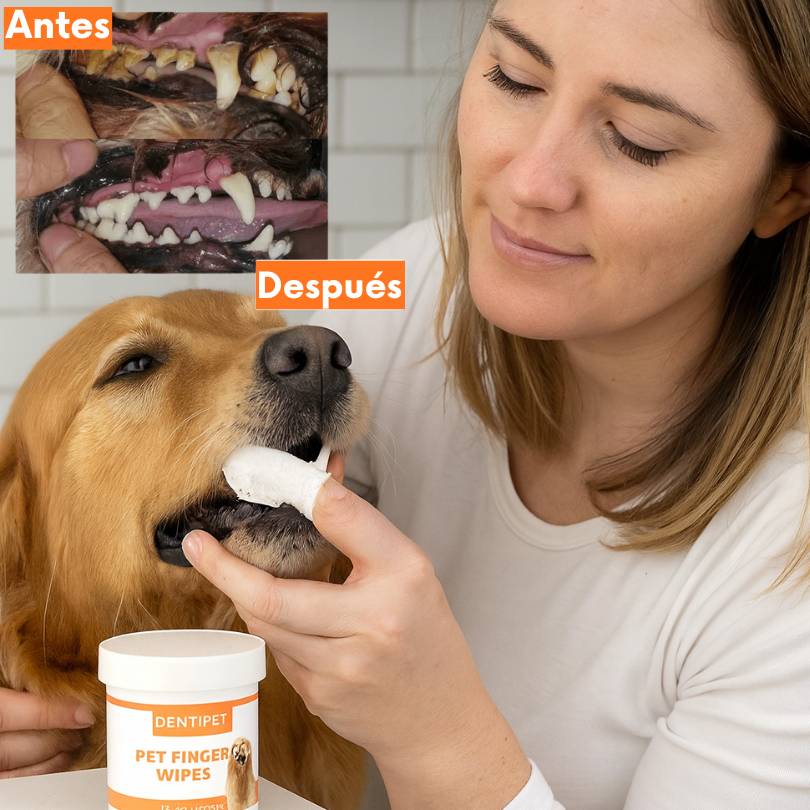 PetTeeth® - Toallitas de higiene dental para mascotas