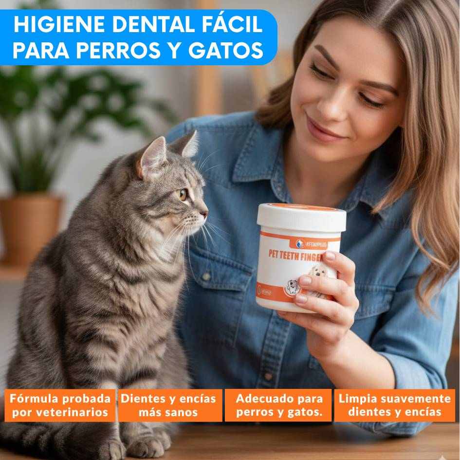 PetTeeth® - Toallitas de higiene dental para mascotas