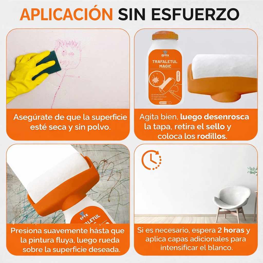 EFYX® DESMANCHANTE MÁGICO 2X1: PINTA Y RENUEVA CON UNA GRAN PRESICIÓN