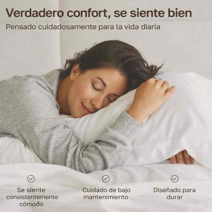 THE ROYAL® - COMBO SABANAS 600 HILOS + FUNDAS + 2 ALMOHADAS GRATIS