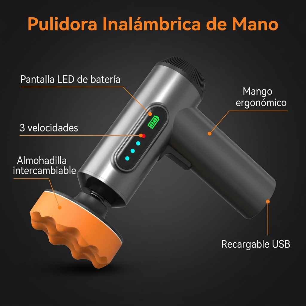 Thoro® - Pulidora Brillo Espejo Inalámbrica 3 en 1 ✨