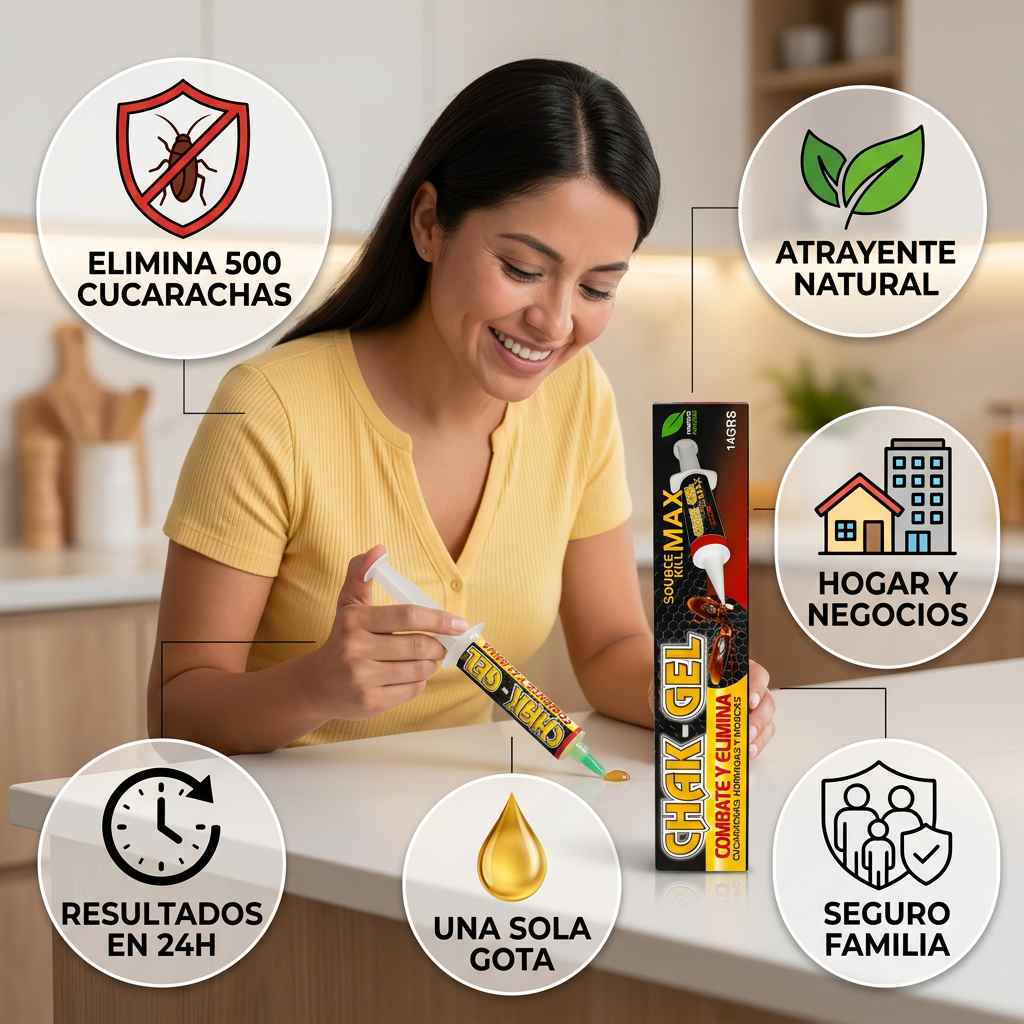 ChakGel™ 2x1- Elimina las cucarachas en 72 horas sin fumigador🪳🔥