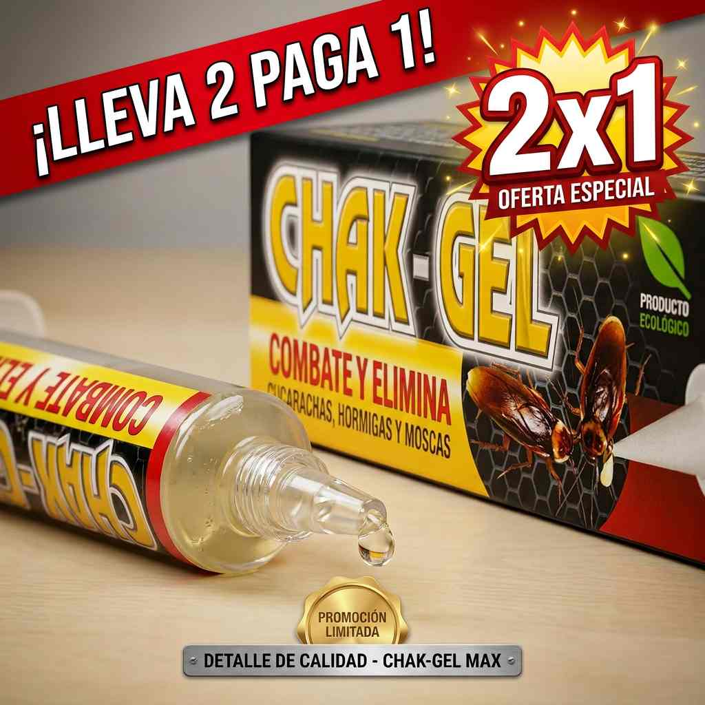 ChakGel™ 2x1- Elimina las cucarachas en 72 horas sin fumigador🪳🔥