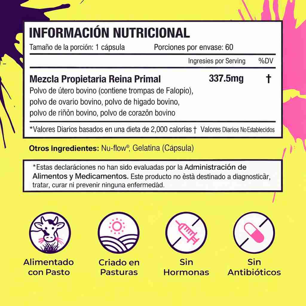 PRIMAL QUEEN® - Superalimento de Órganos de Res Optimizado para Mujeres