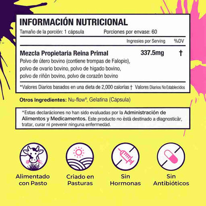 PRIMAL QUEEN® - Superalimento de Órganos de Res Optimizado para Mujeres