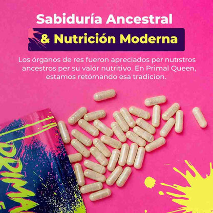 PRIMAL QUEEN® - Superalimento de Órganos de Res Optimizado para Mujeres